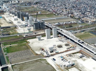 寺田拡幅寺田跨線橋下部工事