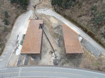 天ヶ瀬ダム堆砂対策作業構台設置工事